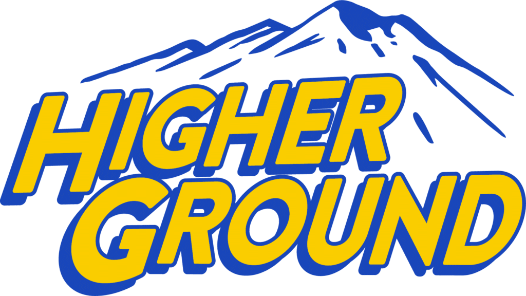 Higher Ground blue yellow logo